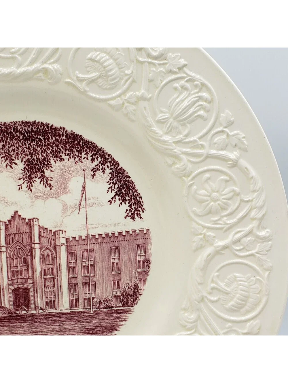 Vintage Wedgwood Virginia Military Inst. Plate Stonewall Jackson Arch. 1st. Ed